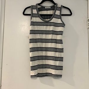 Miss Alice black and cream pattern tank top